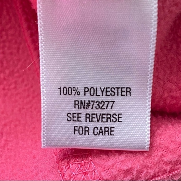 ❄️ Tek Gear Y2K Pink Cropped Fleece Hoodie Size Large EUC - Picture 7 of 14